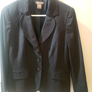Ann Taylor Navy Stripped Blazer Size 10p